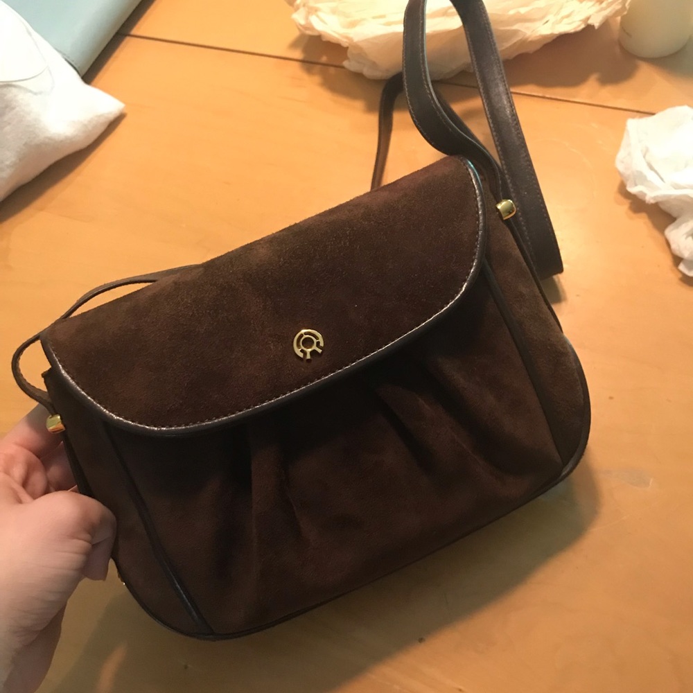 Suede brown Dellaporta purse